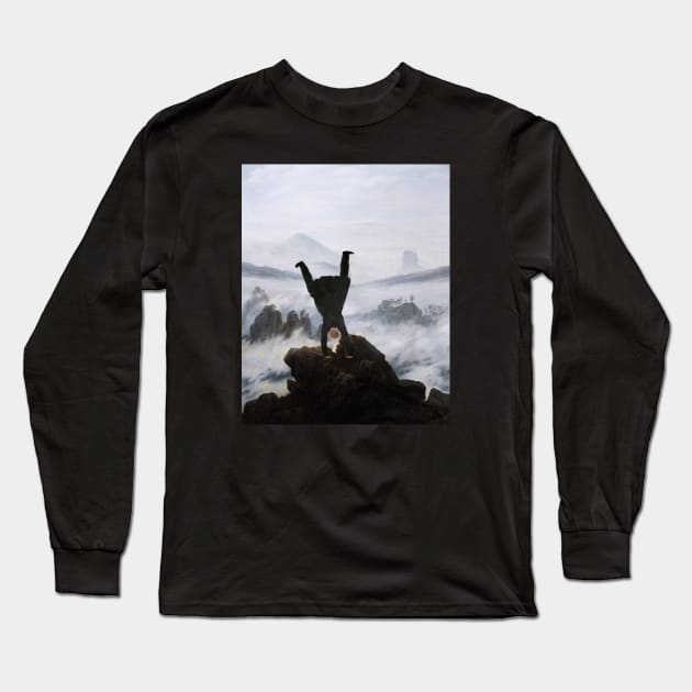 Wanderer above the sea of fog Long Sleeve T-Shirt by Illusory contours